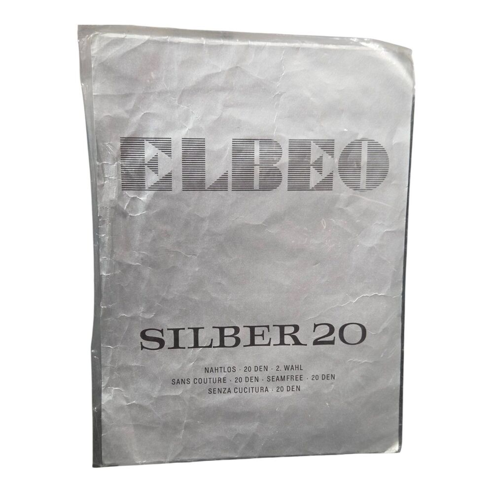 Vintage ELBEO Silber 20 Seamless Stockings Size 9 Jasmin 20 Denier Deadstock